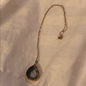 Genuine druzy necklace. Delicate and fun.